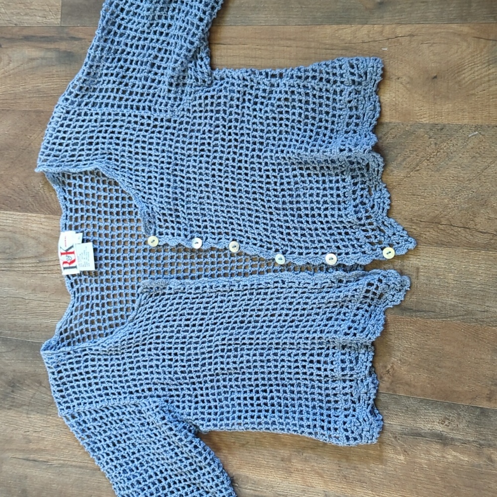 R&K 90's vintage crochet cardigan